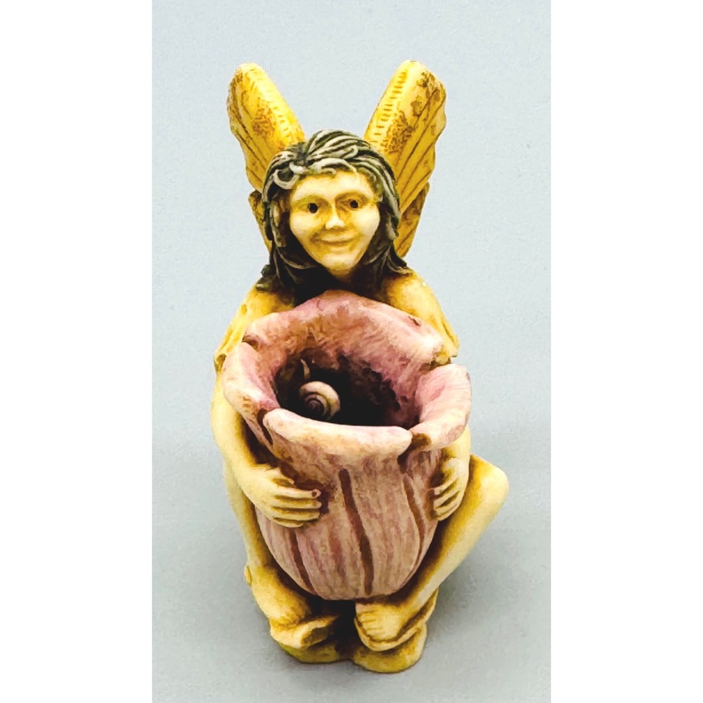 Harmony Kingdom Good Faerie Blish Fairy Figurine Flower Pot Snail Garden Decor